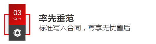 率先垂范標準寫入合同，尊享無憂售后