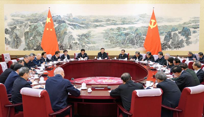 12月26日至27日，中共中央政治局召開“不忘初心、牢記使命”專題民主生活會，中共中央總書記習近平主持會議并發(fā)表重要講話。新華社記者 李學仁 攝